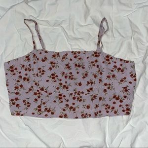American Eagle Floral Cropped Top